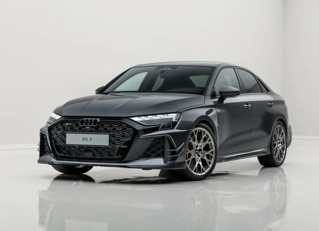 Audi RS 3 Competition Limited imagem de frente farois grade frontal